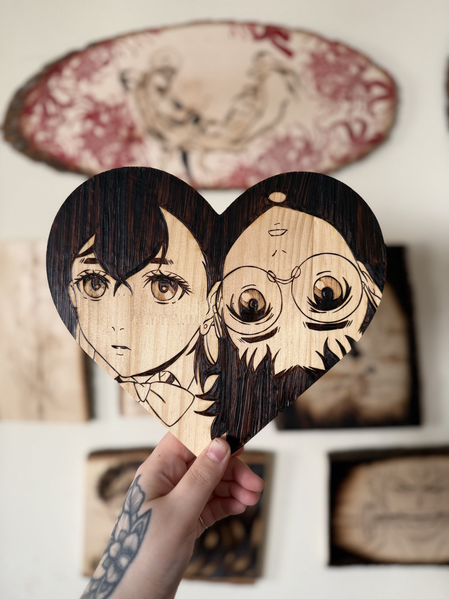 Dandadan Heart Woodburning