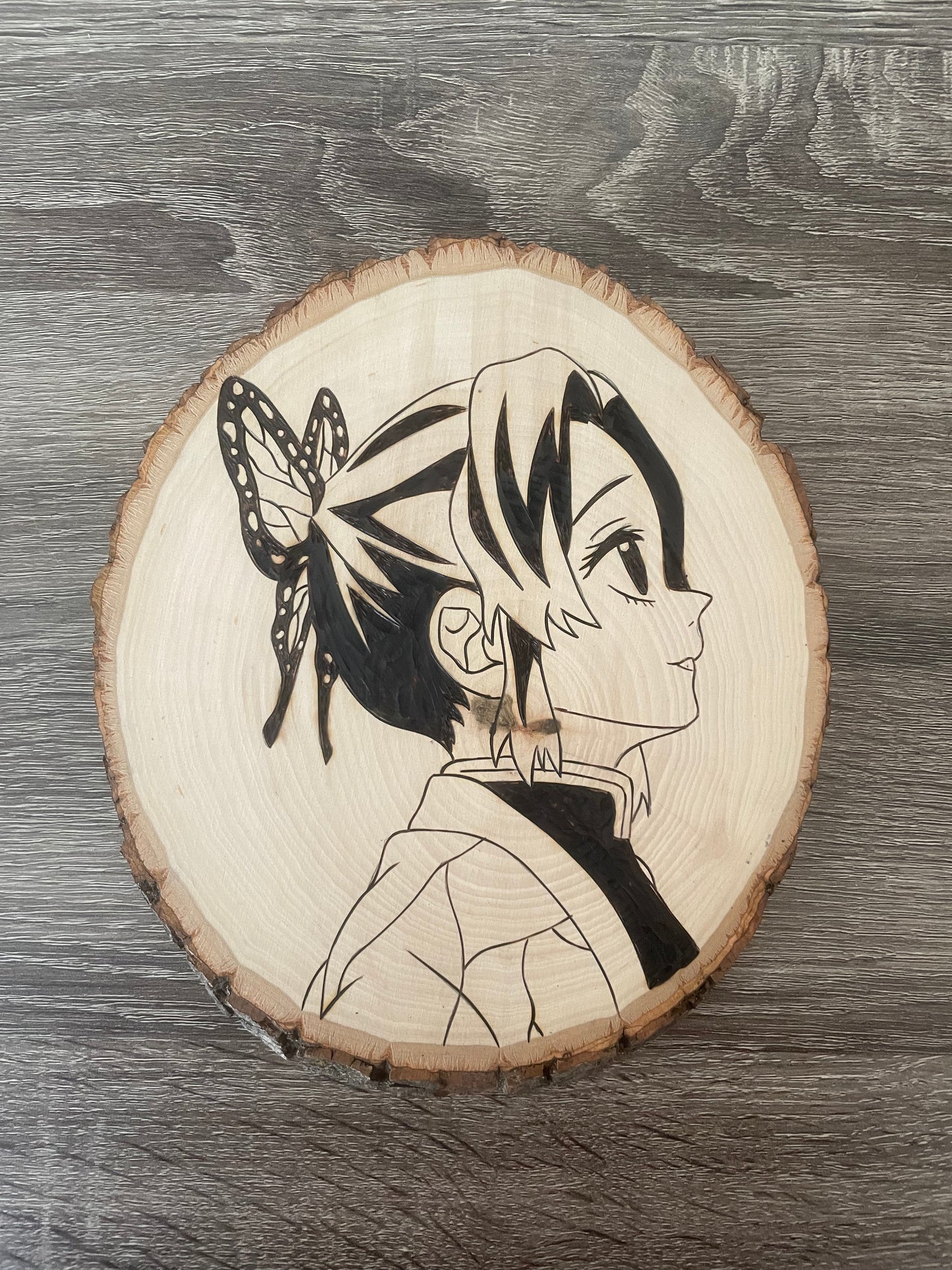 Butterfly Girl Woodburning