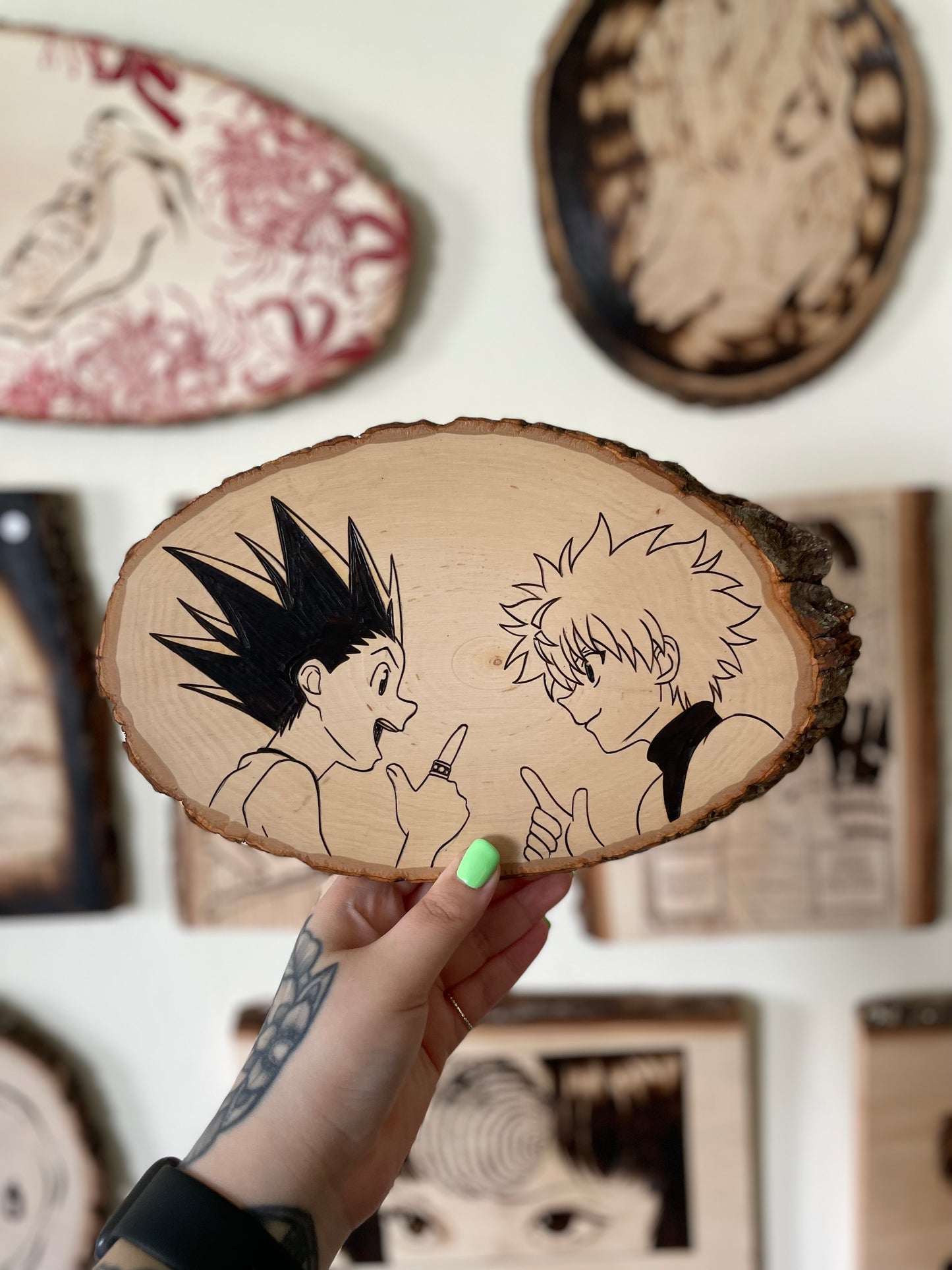 Gon & Killua Woodburning