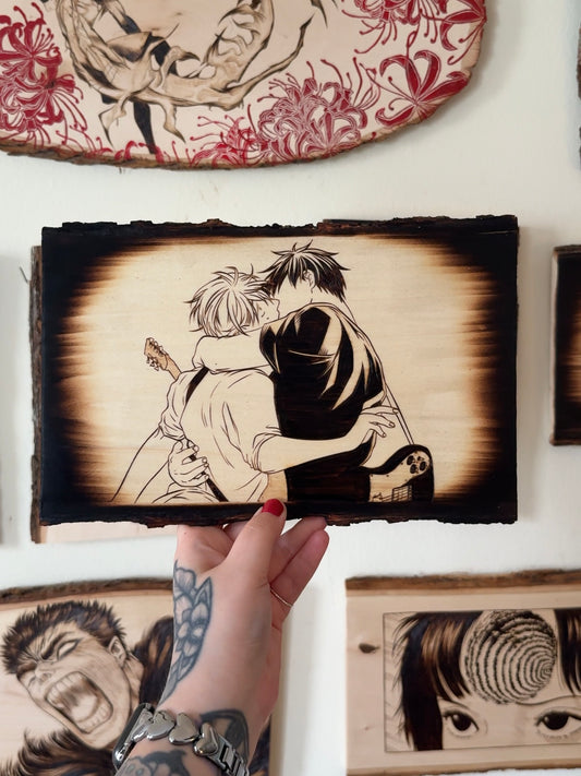 Given Kiss Woodburning