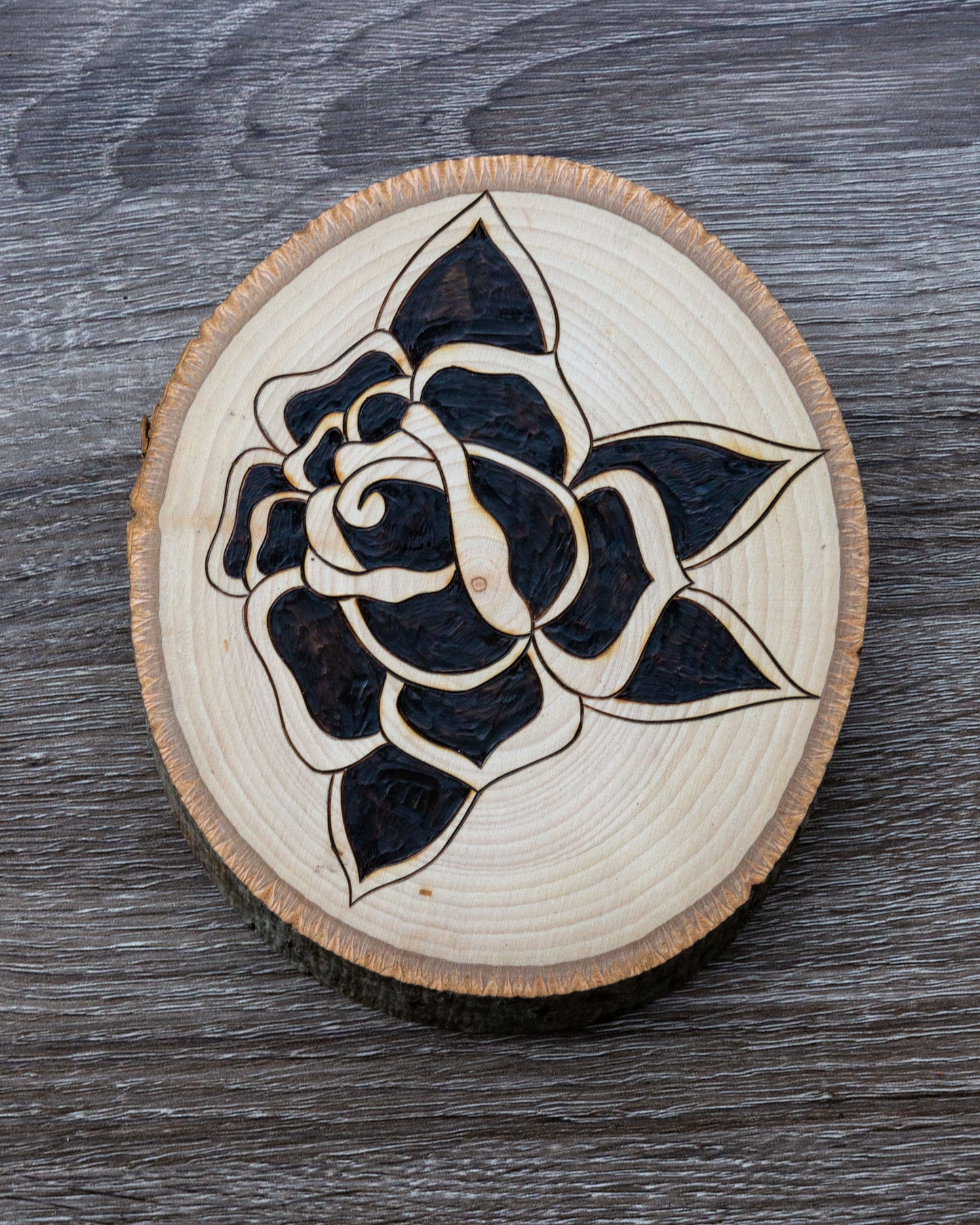 Rose Woodburning