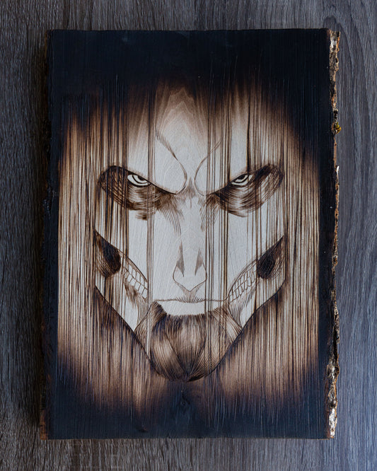 Eren Founding Titan woodburning