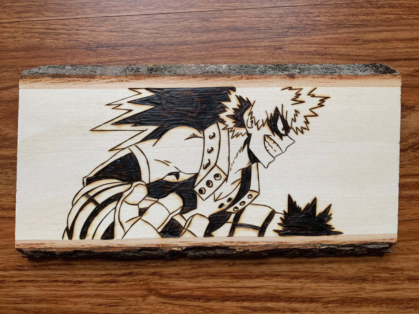 Bakugou Plank Woodburning