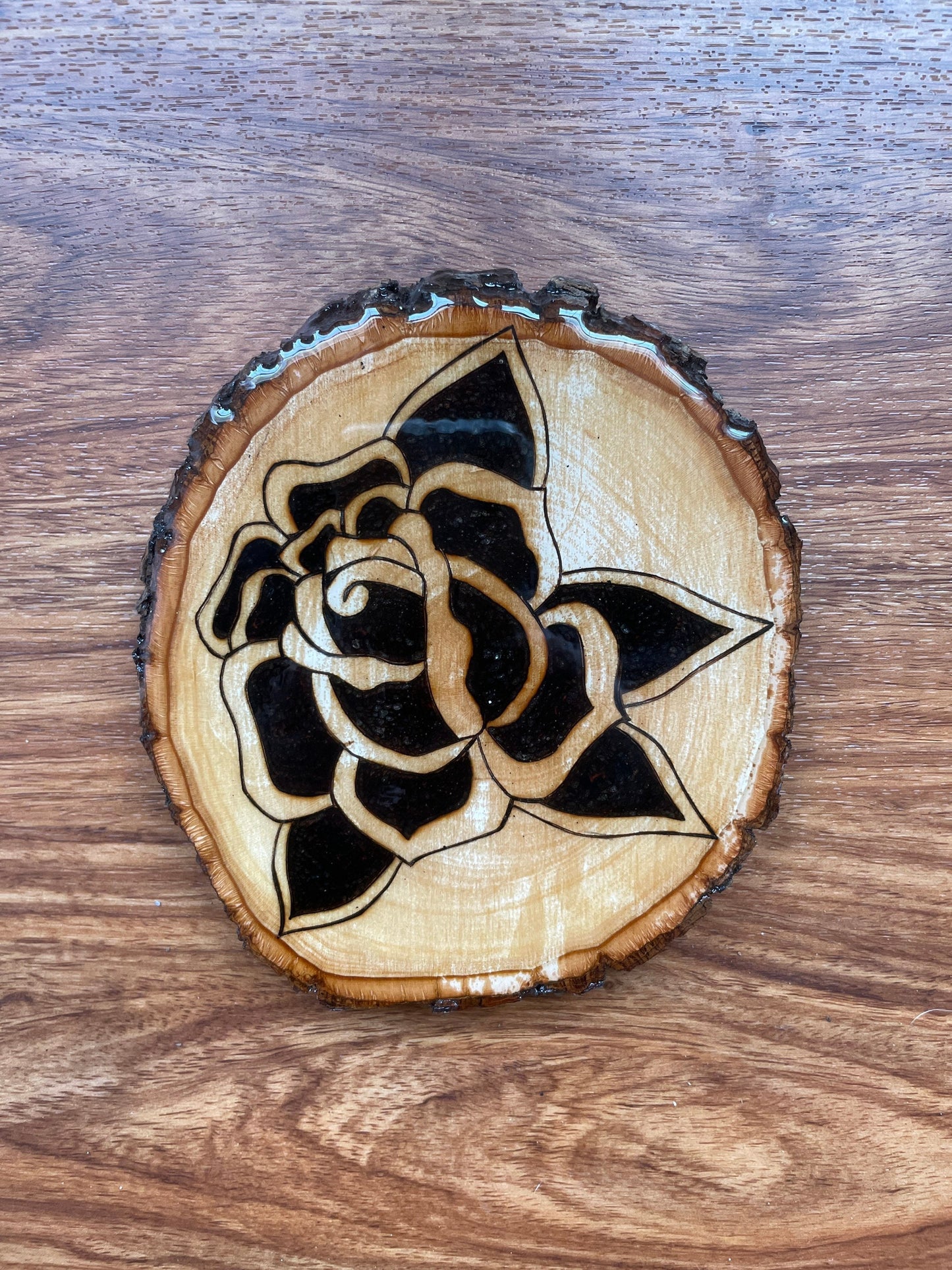 Rose Woodburning