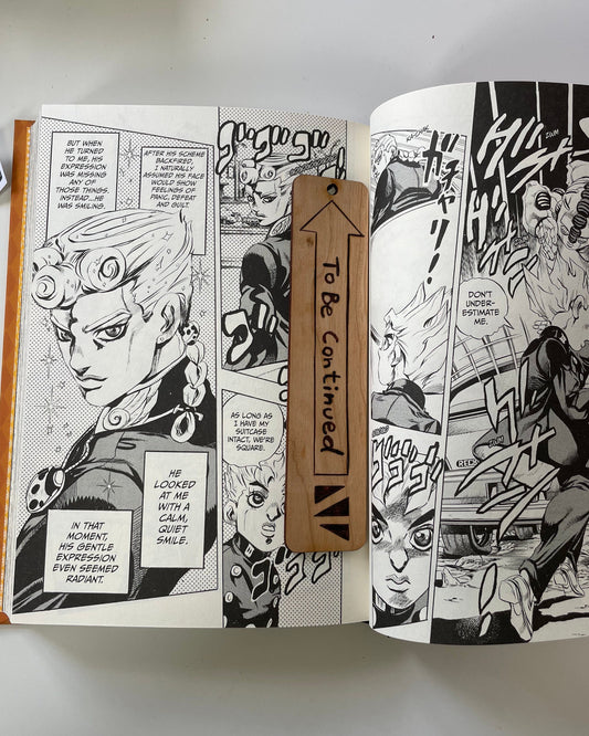 jjba to be continued wooden bookmark