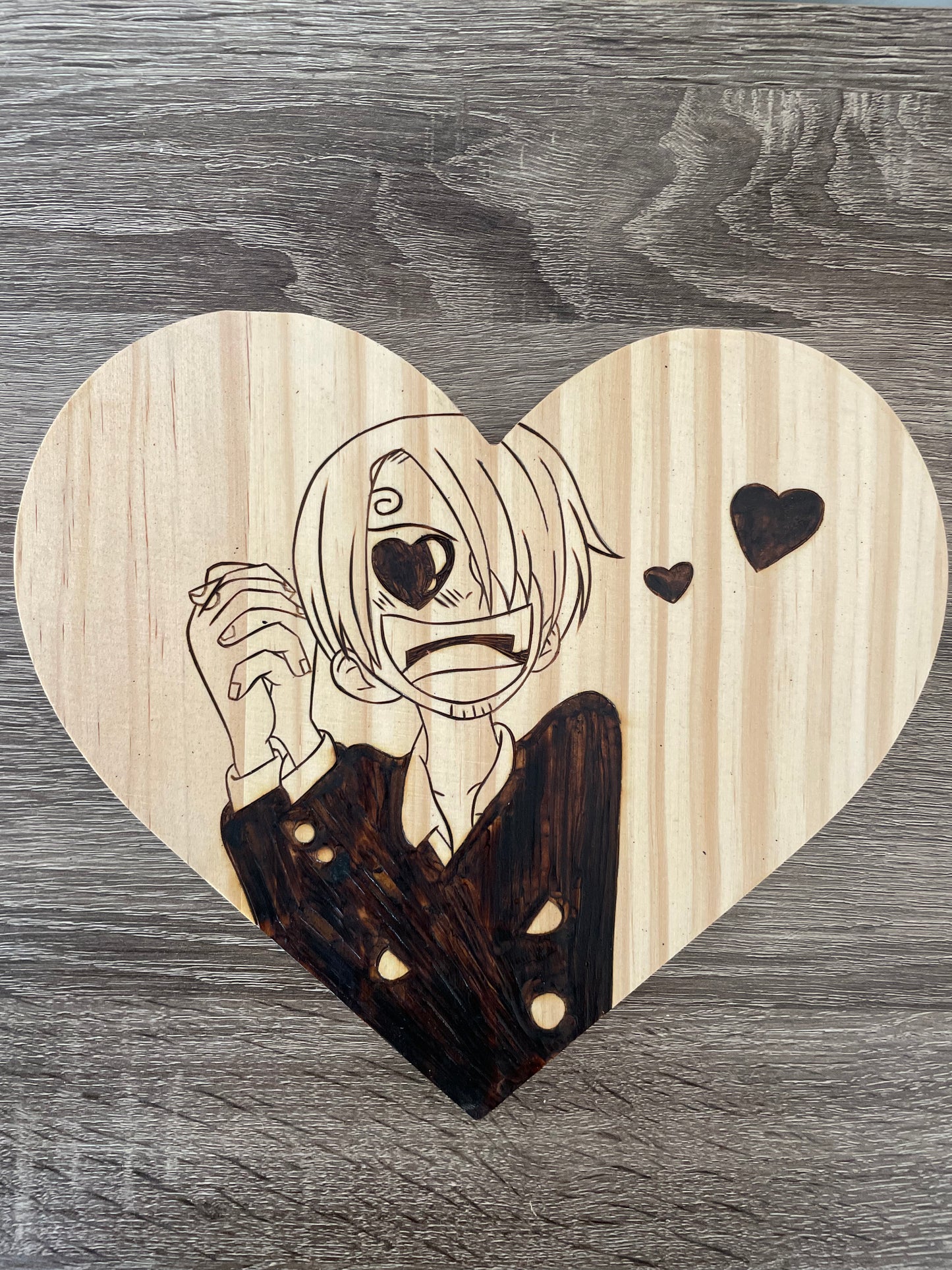 Sanji Heart Woodburning