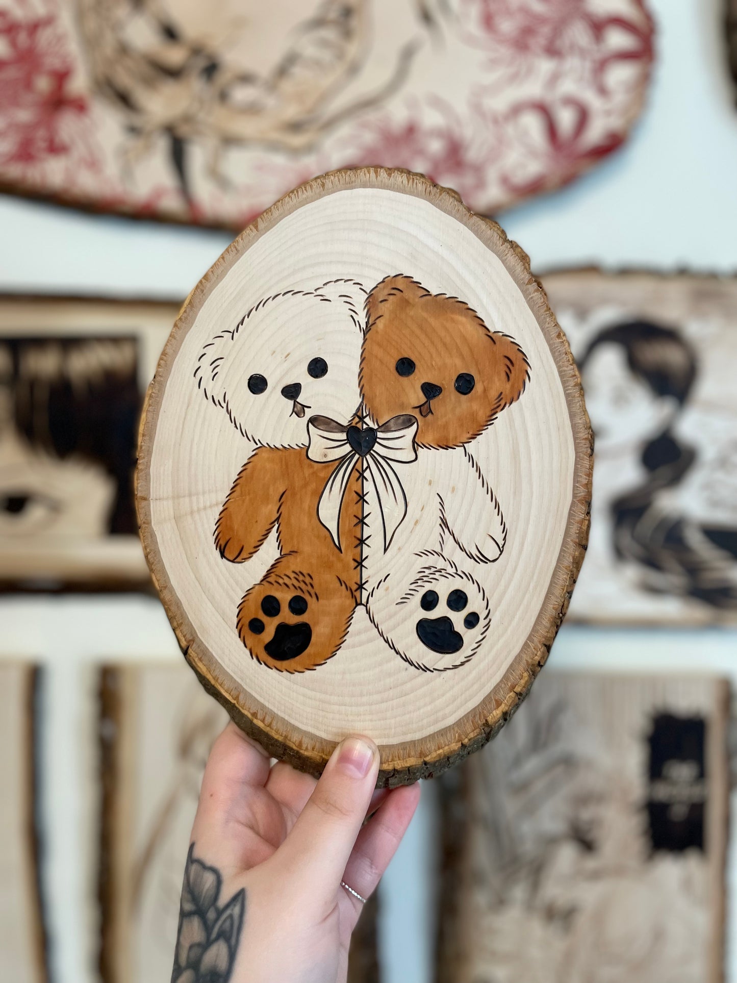 Creepy Teddy Woodburning