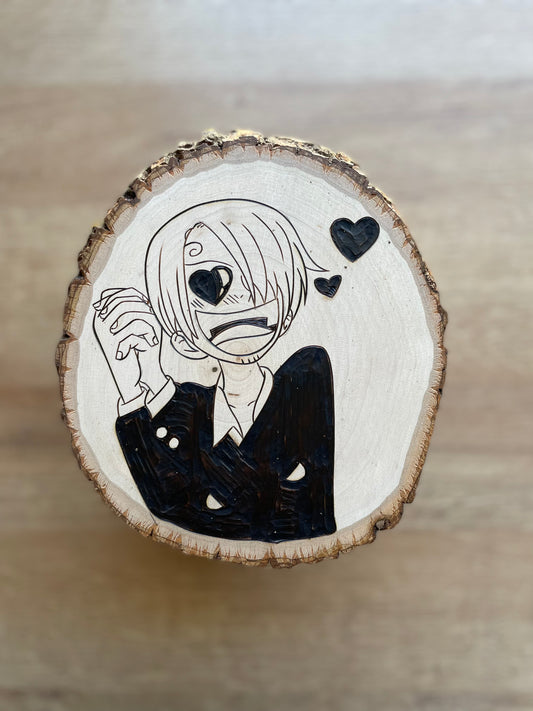 Sanji Heart Woodburning